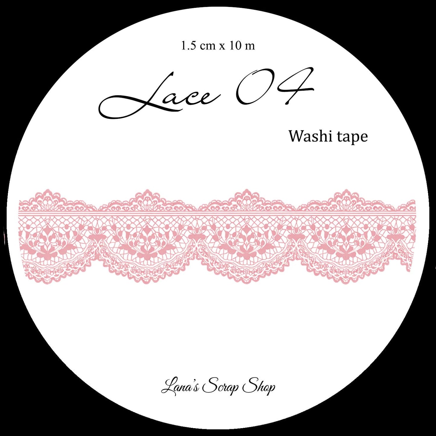 Lace 04, 1,5 cm wide - WASHI Tape | Scrapbooking & Journaling