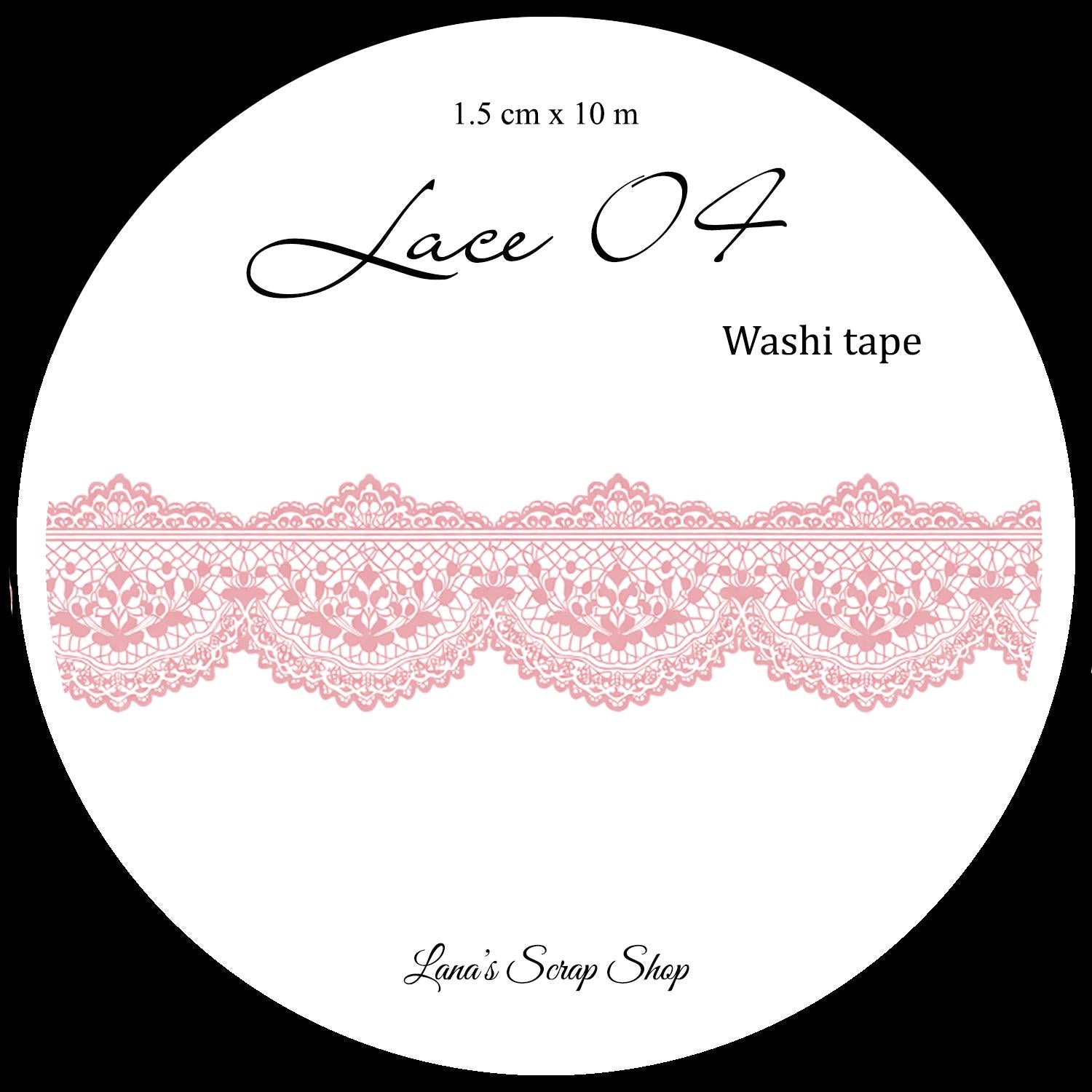 Lace 04, 1,5 cm wide - WASHI Tape | Scrapbooking & Journaling