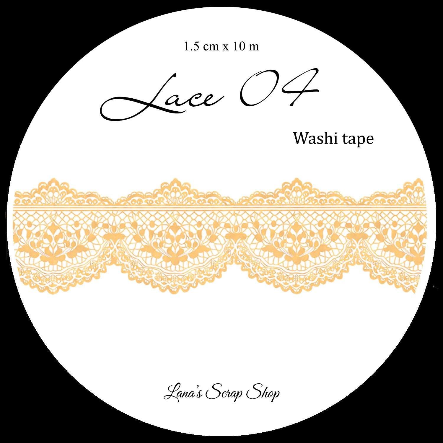 Lace 04, 1,5 cm wide - WASHI Tape | Scrapbooking & Journaling