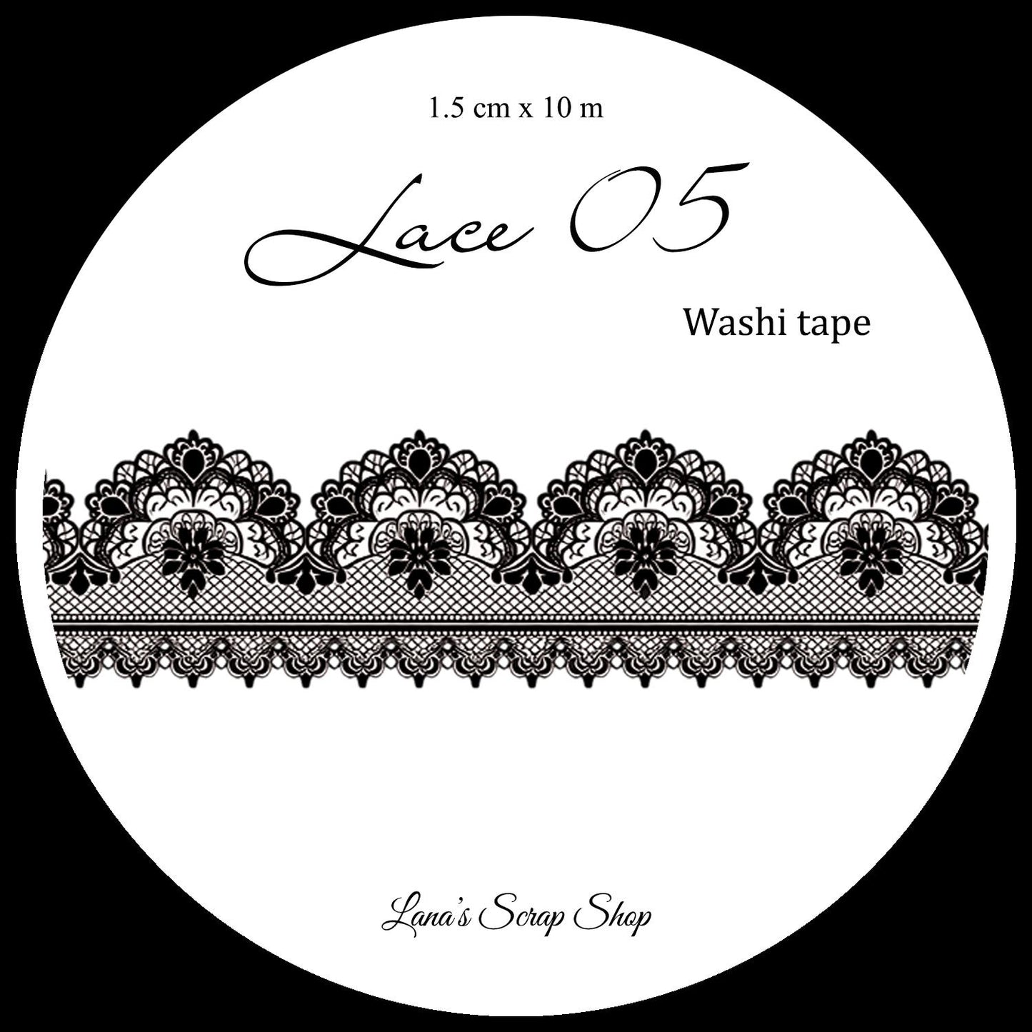 Lace 05, 1,5 cm wide - WASHI Tape | Scrapbooking & Journaling
