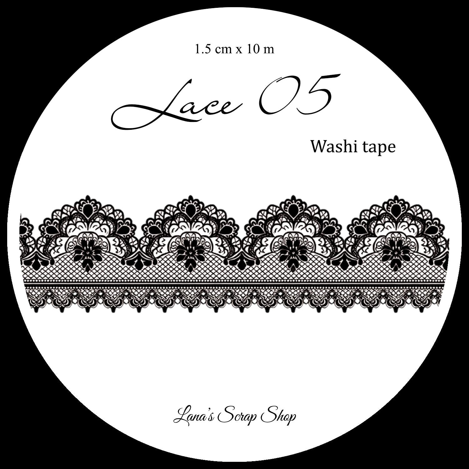 Lace 05, 1,5 cm wide - WASHI Tape | Scrapbooking & Journaling