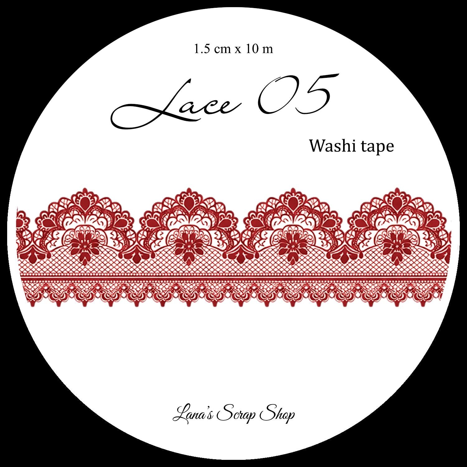 Lace 05, 1,5 cm wide - WASHI Tape | Scrapbooking & Journaling