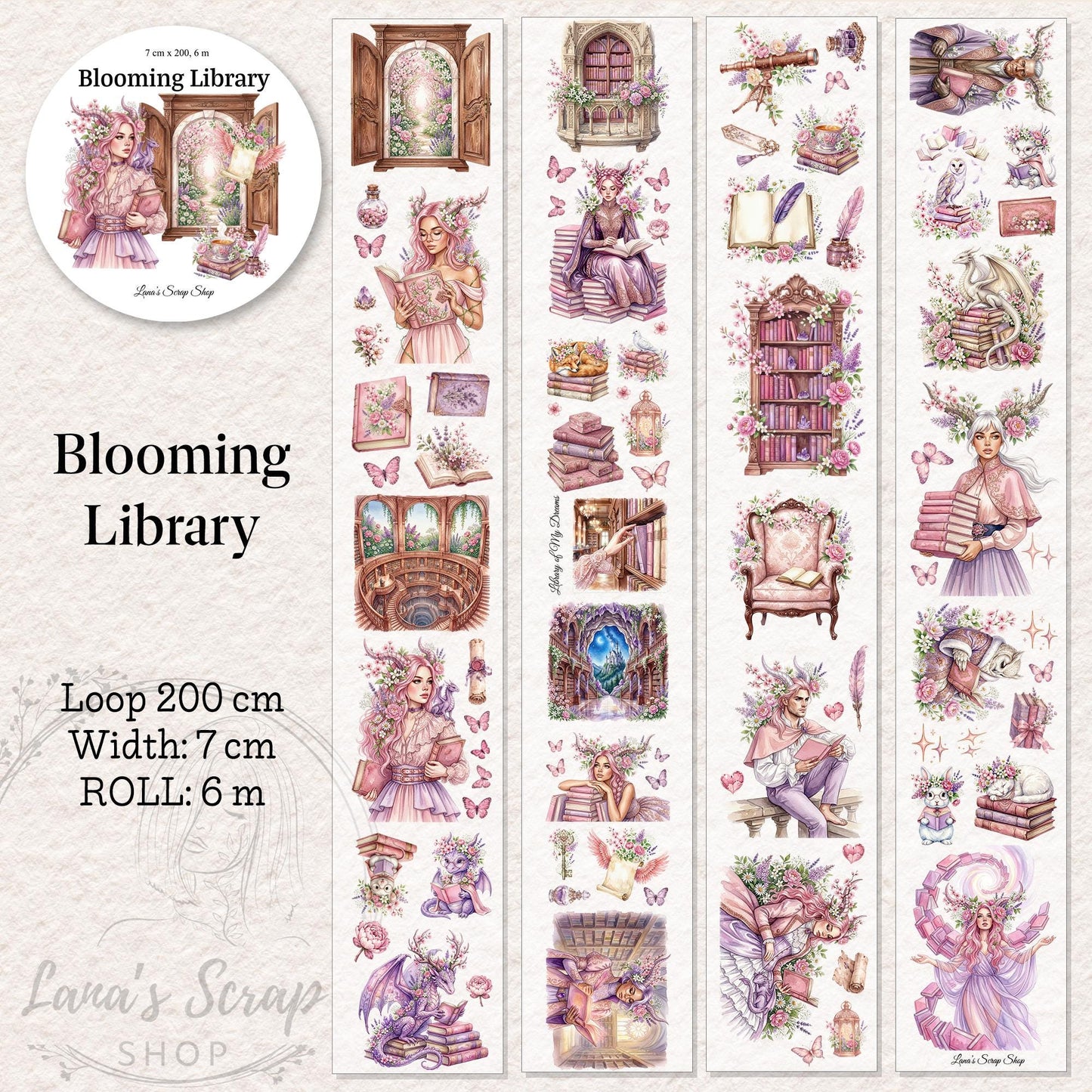 Blooming Library - PET Tape | Scrapbooking & Journaling