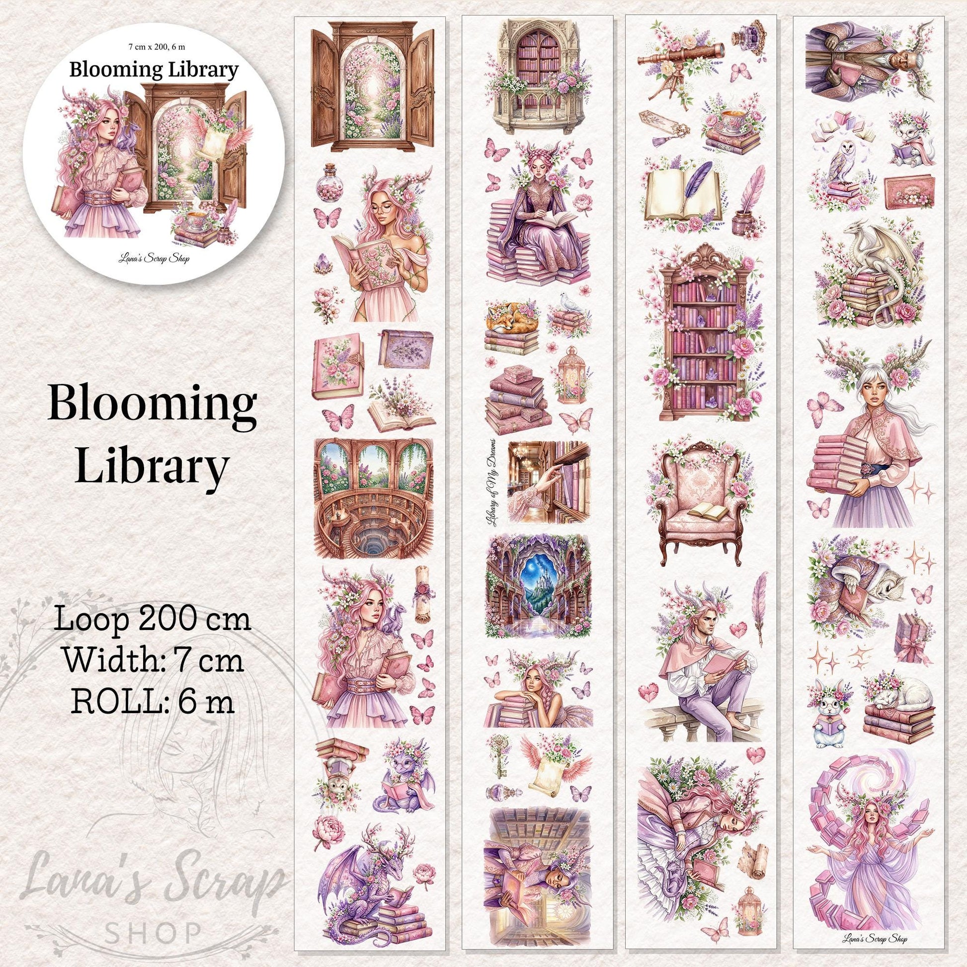 Blooming Library - PET Tape | Scrapbooking & Journaling