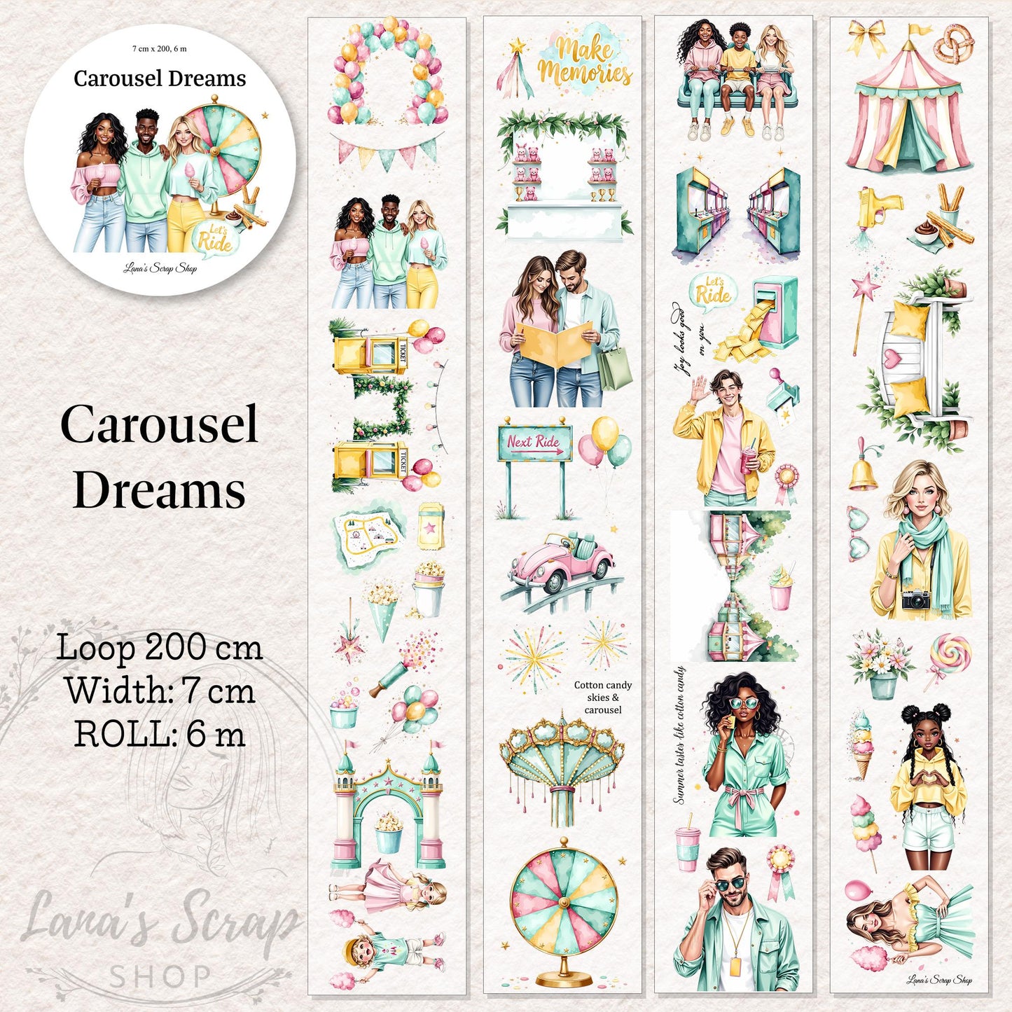 Carousel Dreams - PET Tape | Scrapbooking & Journaling