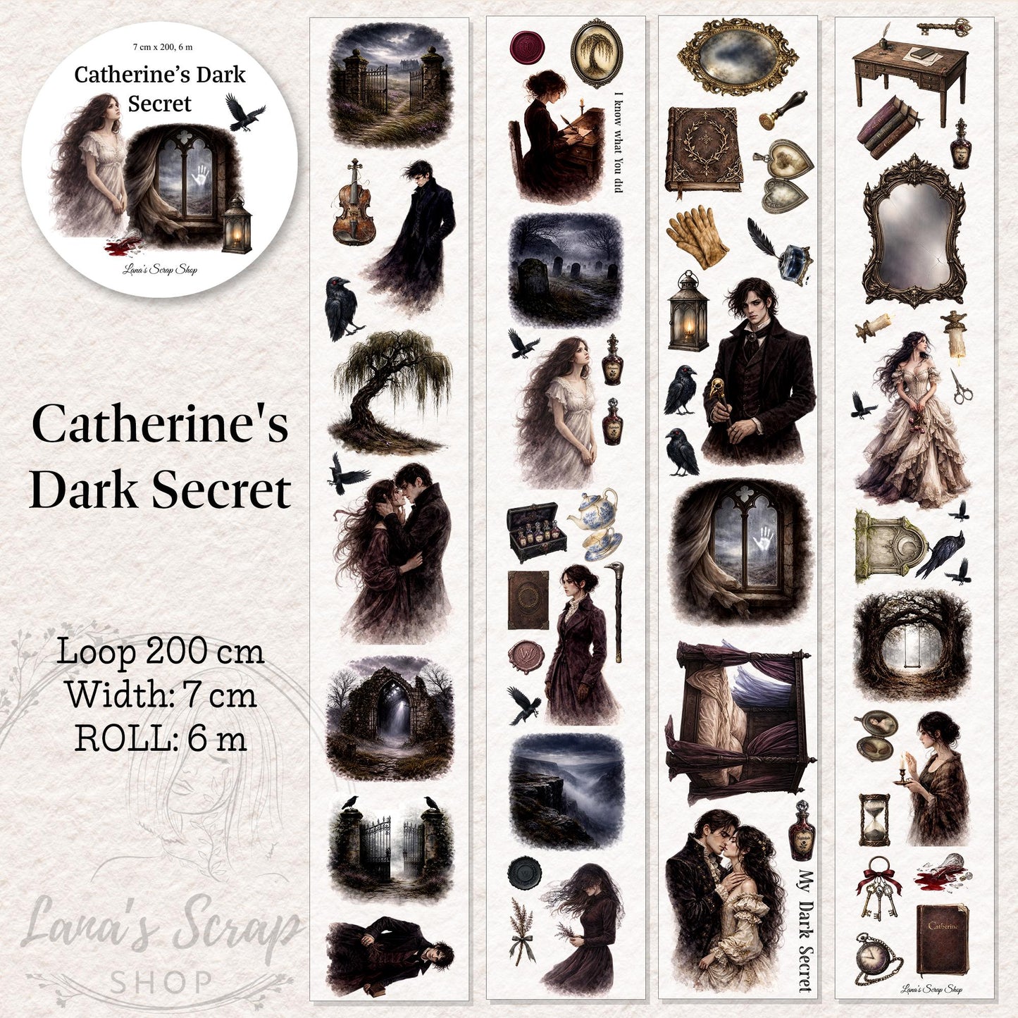 Catherine's Dark Secret - PET Tape | Scrapbooking & Journaling
