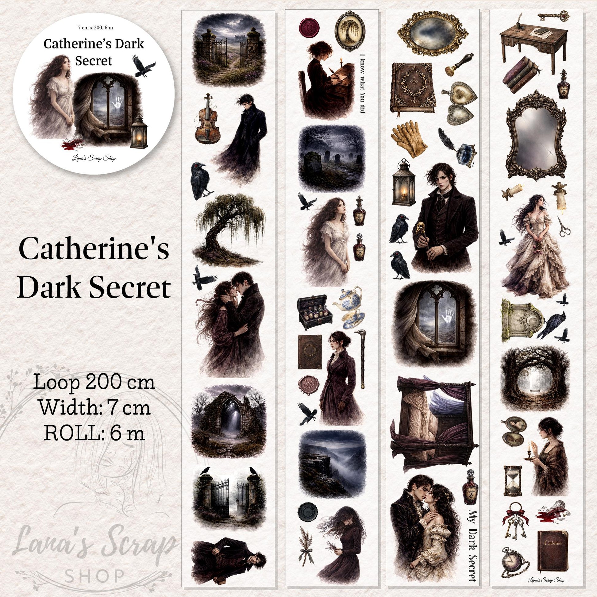 Catherine's Dark Secret - PET Tape | Scrapbooking & Journaling