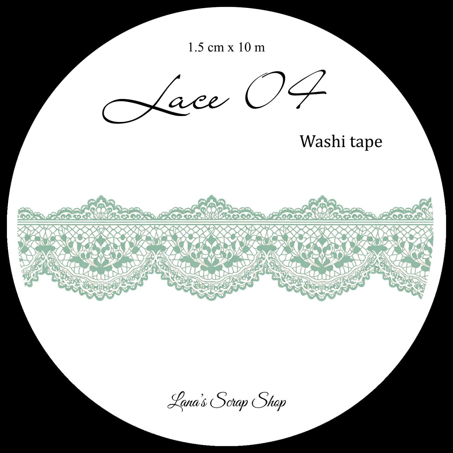 Lace 04, 1,5 cm wide - WASHI Tape | Scrapbooking & Journaling