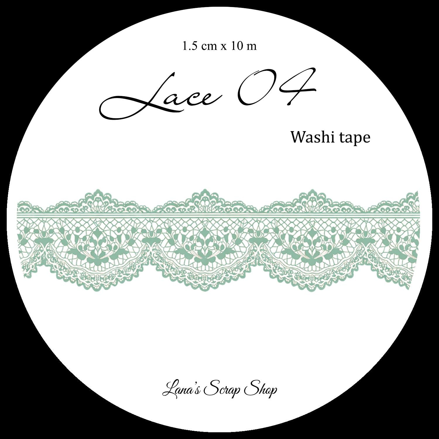 Lace 04, 1,5 cm wide - WASHI Tape | Scrapbooking & Journaling
