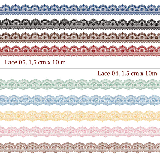 Lace 05, 1,5 cm wide - WASHI Tape | Scrapbooking & Journaling
