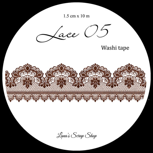 Lace 05, 1,5 cm wide - WASHI Tape | Scrapbooking & Journaling