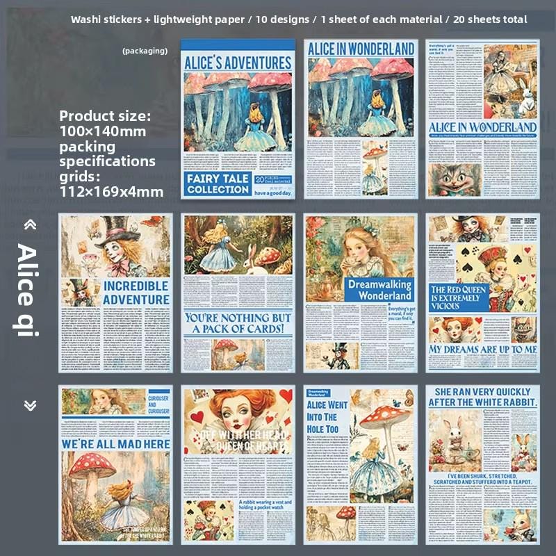 Fairy Tale Dual-Texture Paper Pack – 20 Sheets