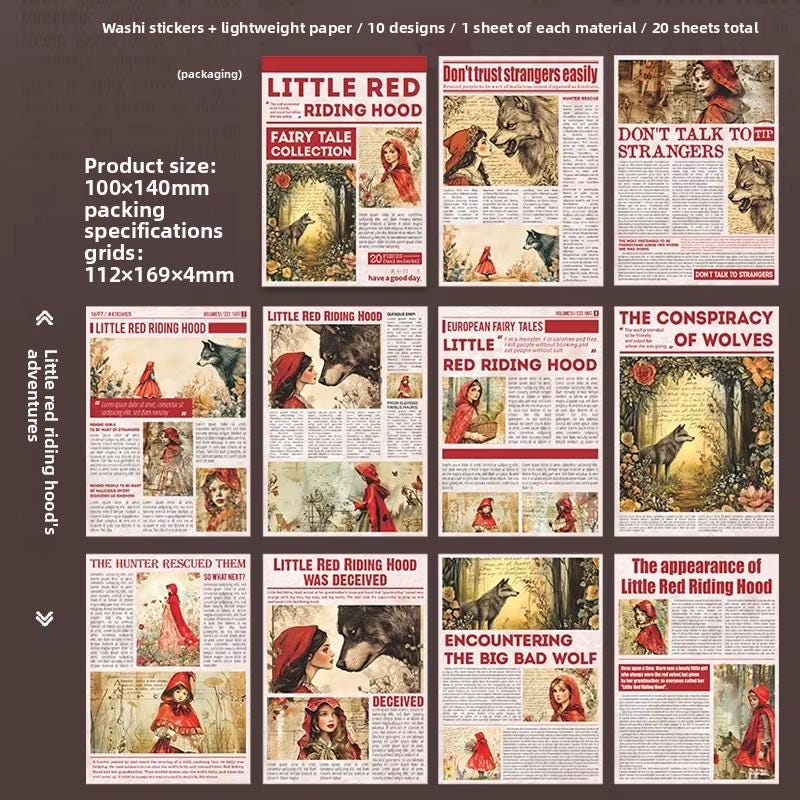 Fairy Tale Dual-Texture Paper Pack – 20 Sheets