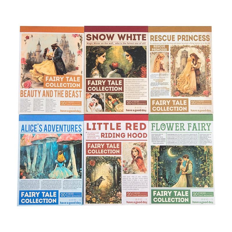 Fairy Tale Dual-Texture Paper Pack – 20 Sheets