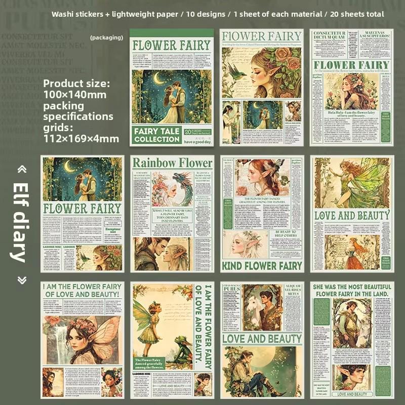 Fairy Tale Dual-Texture Paper Pack – 20 Sheets