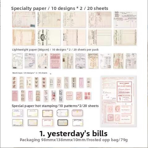 Chapters of Time Vintage Paper Bundle – 100 Sheets