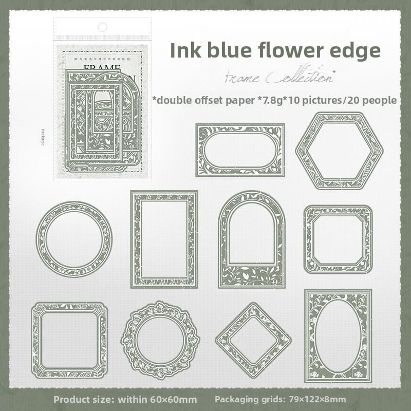 Box Art Vintage Border Stickers – 20 Pieces