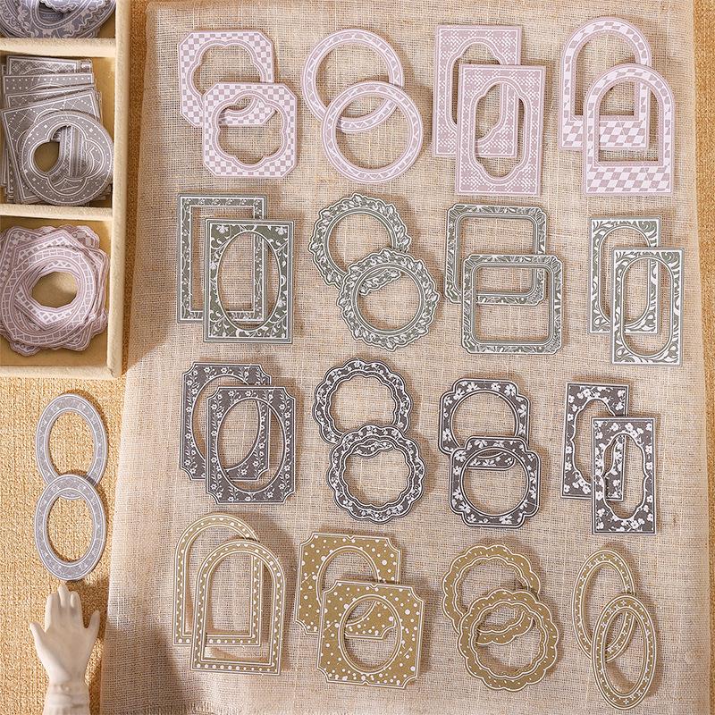 Box Art Vintage Border Stickers – 20 Pieces