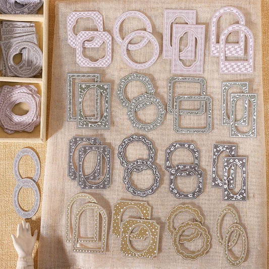 Box Art Vintage Border Stickers – 20 Pieces