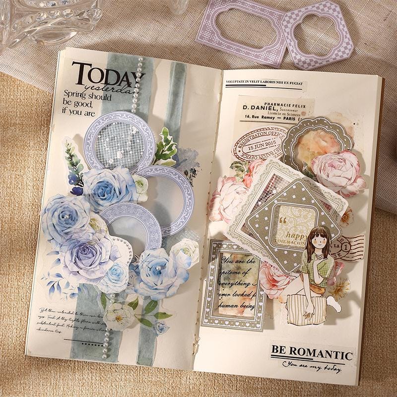 Box Art Vintage Border Stickers – 20 Pieces