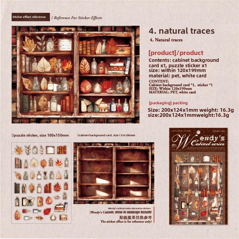 Wendy’s Cabinet Vintage Landscape Stickers – 2 Pieces