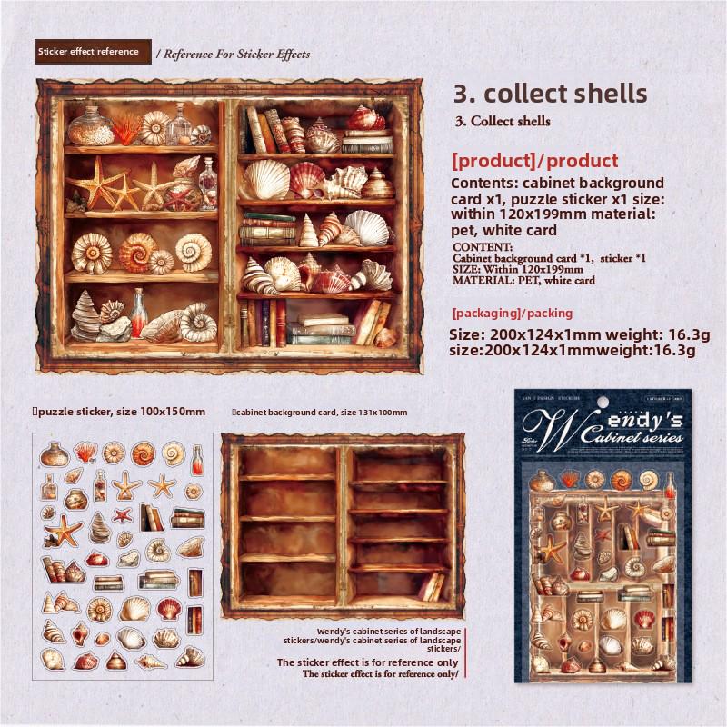 Wendy’s Cabinet Vintage Landscape Stickers – 2 Pieces