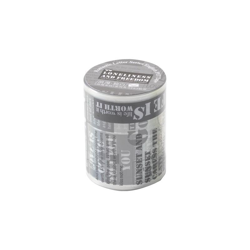 PRE Cut Romantic Letter English Text PET Tape – 2 m Roll