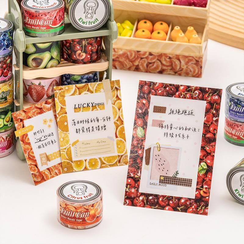 Canned Fruit Retro Washi Tape