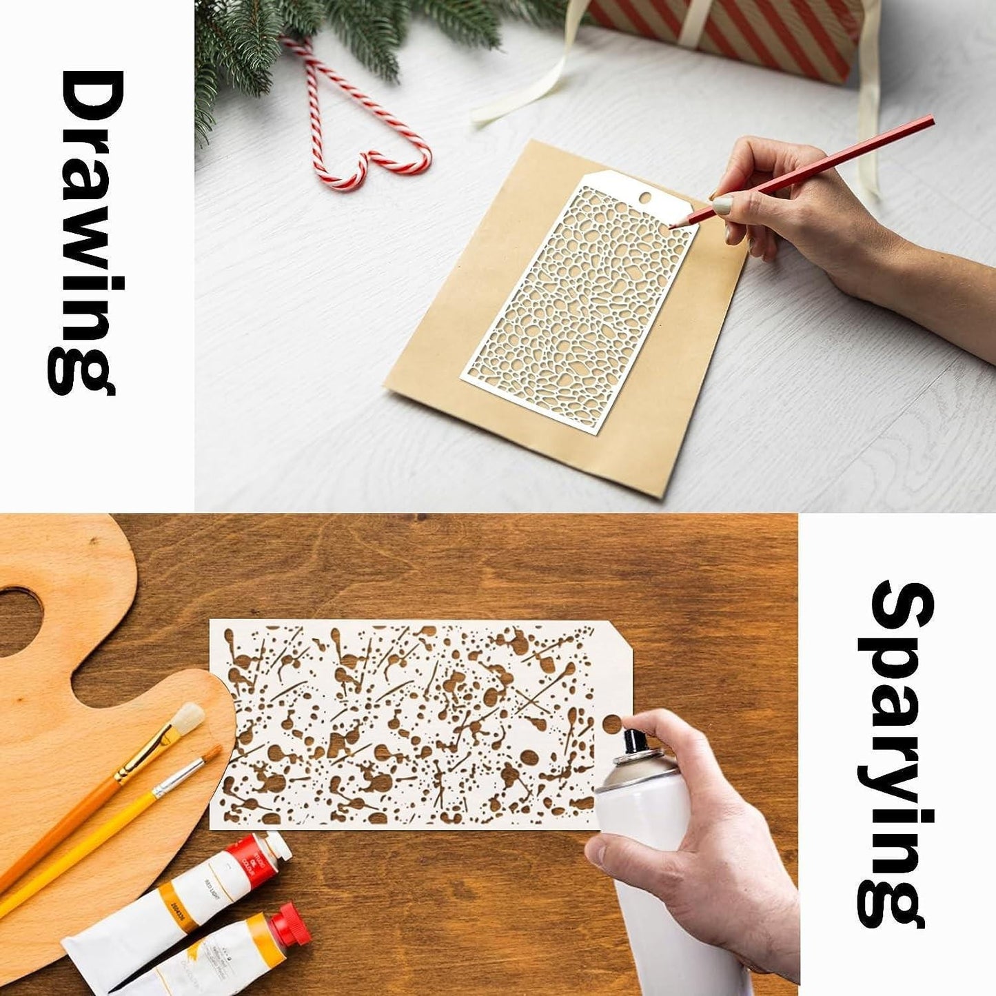 Set of 8 Journaling Stencils