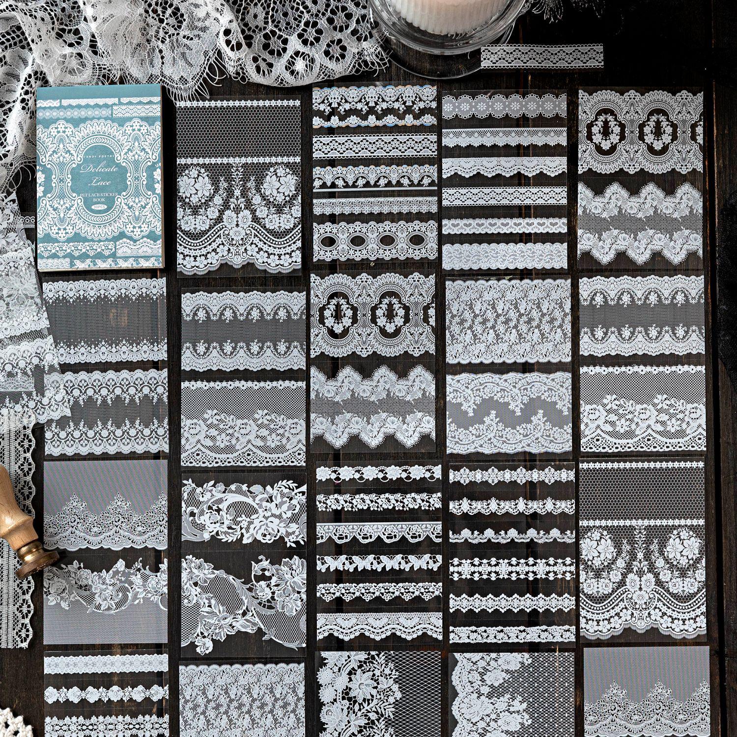 PET STICKERS: Book Lace Museum, 30 Sheets