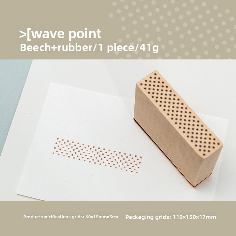 Geometric Aesthetics Wooden Rubber Stamp