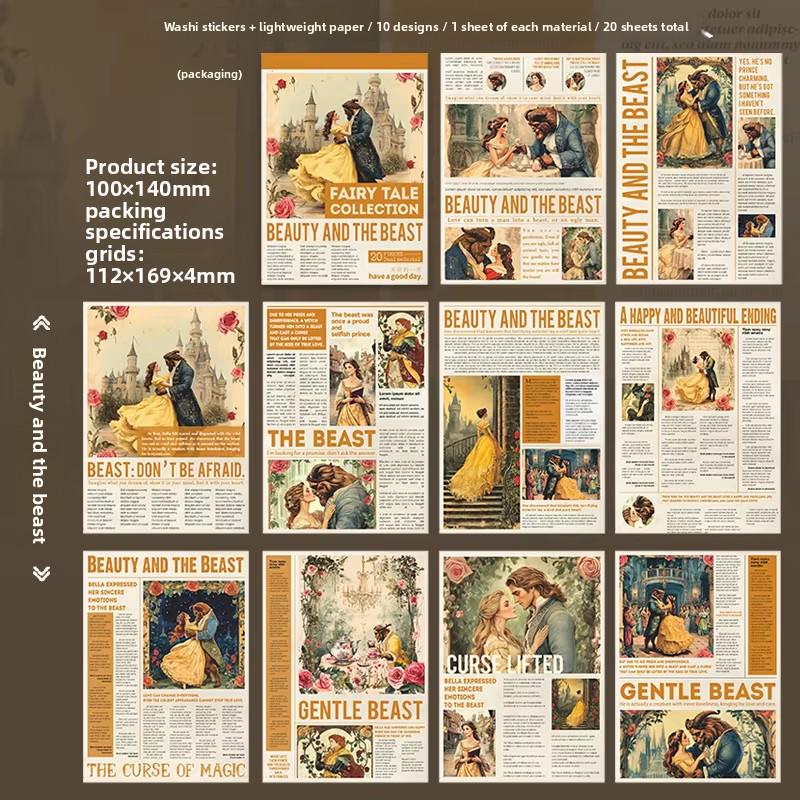 Fairy Tale Dual-Texture Paper Pack – 20 Sheets