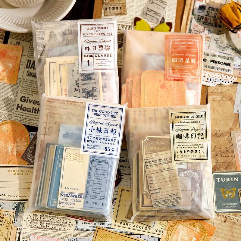 Chapters of Time Vintage Paper Bundle – 100 Sheets
