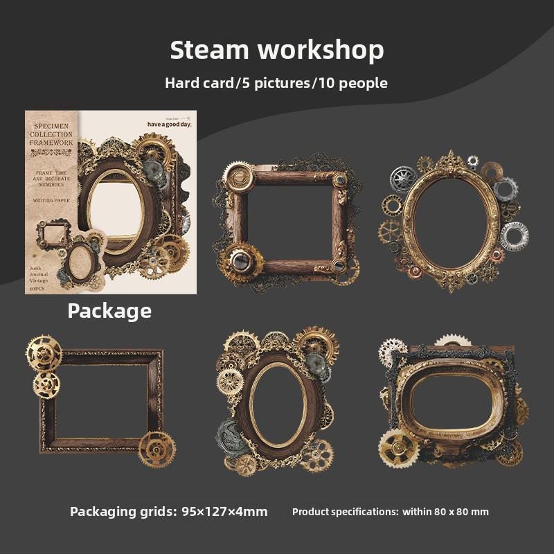 Collectible Specimen Vintage Paper Frames – 10 Pieces