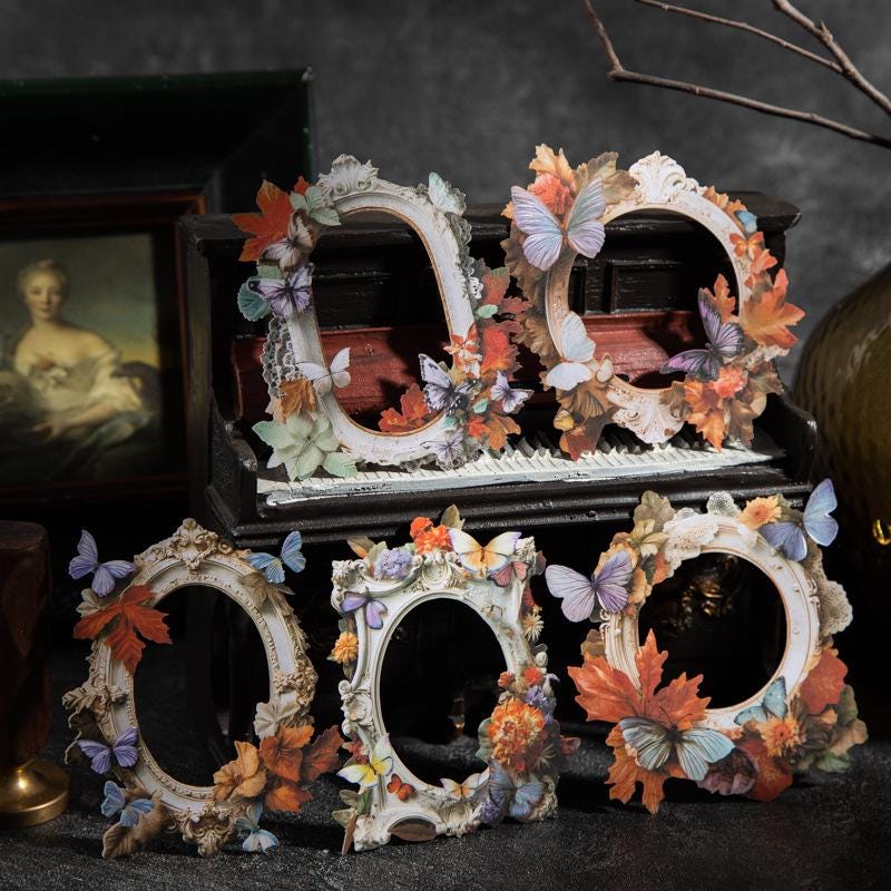 Collectible Specimen Vintage Paper Frames – 10 Pieces