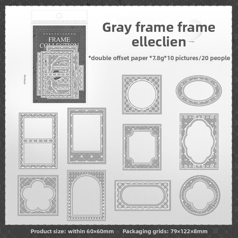 Box Art Vintage Border Stickers – 20 Pieces