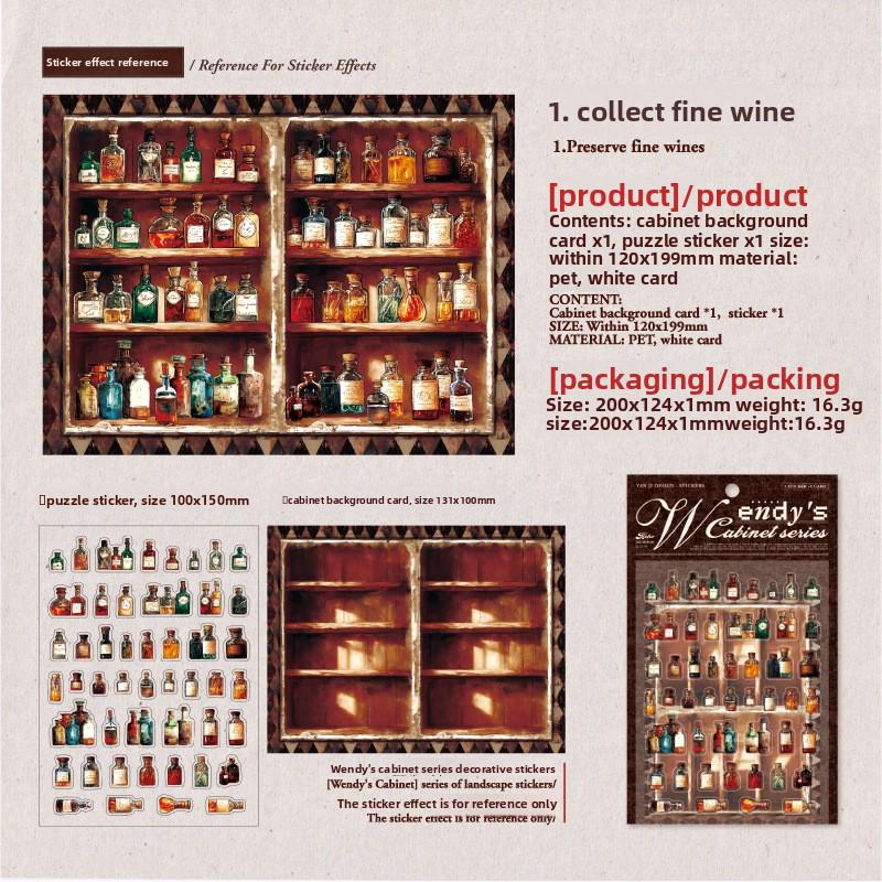 Wendy’s Cabinet Vintage Landscape Stickers – 2 Pieces