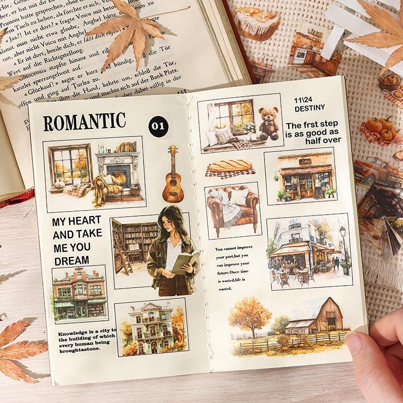 Blooming Seasons PET Stickers, 100 pcs