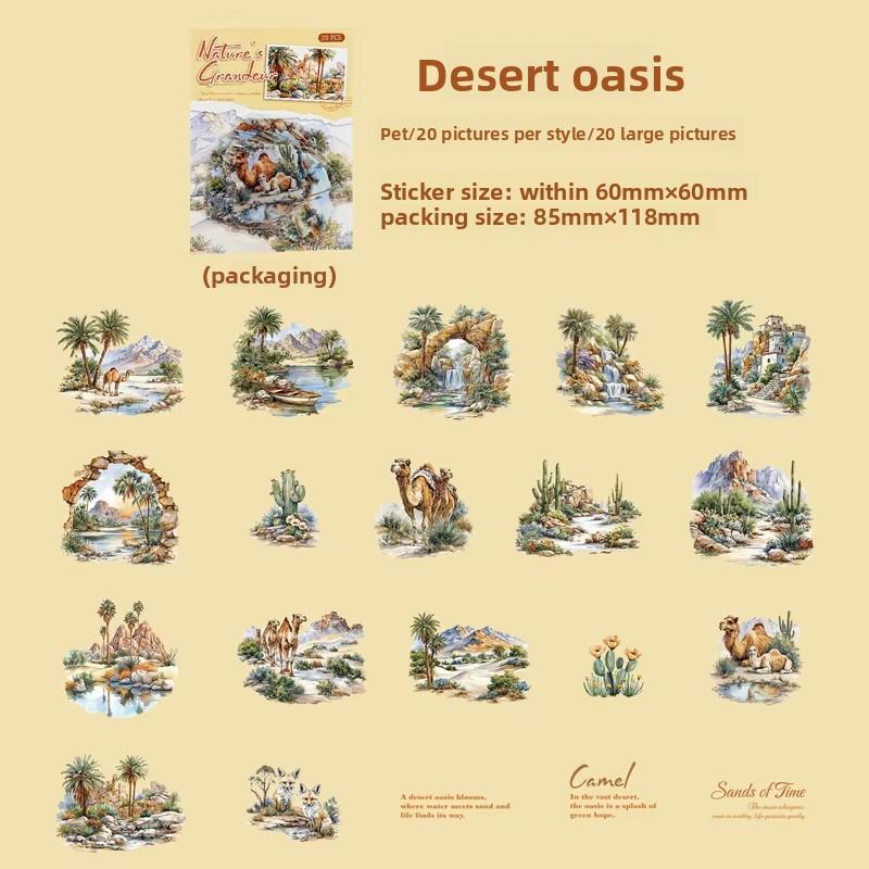 PET STICKERS: Landscape, 30 pcs/pack