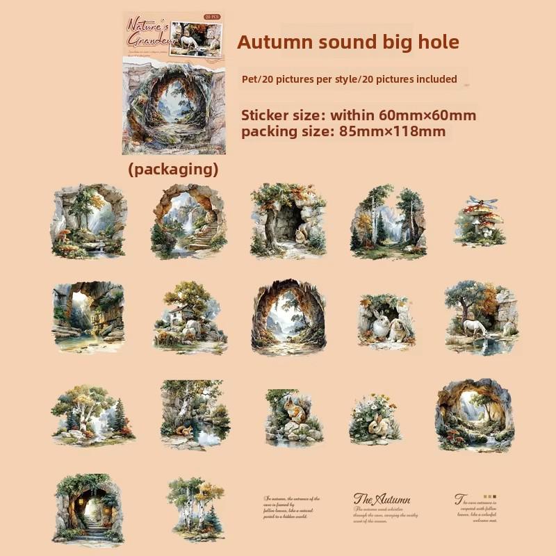 PET STICKERS: Landscape, 30 pcs/pack