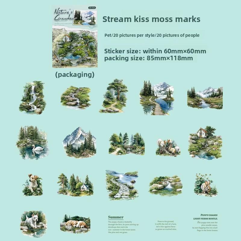 PET STICKERS: Landscape, 30 pcs/pack