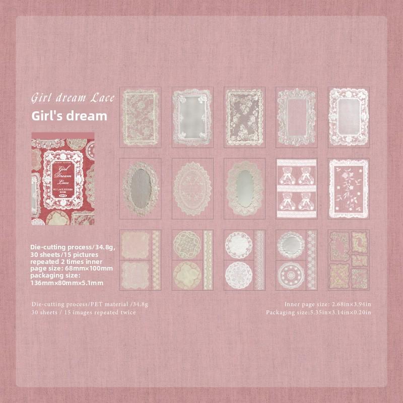 PET STICKERS: Book Lace Museum, 30 Sheets
