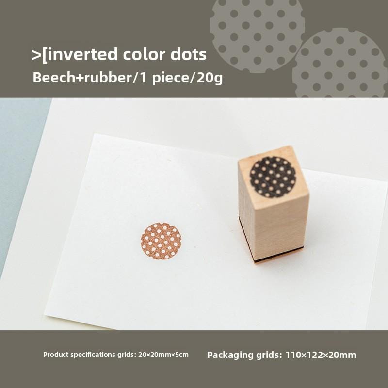 Geometric Aesthetics Wooden Rubber Stamp