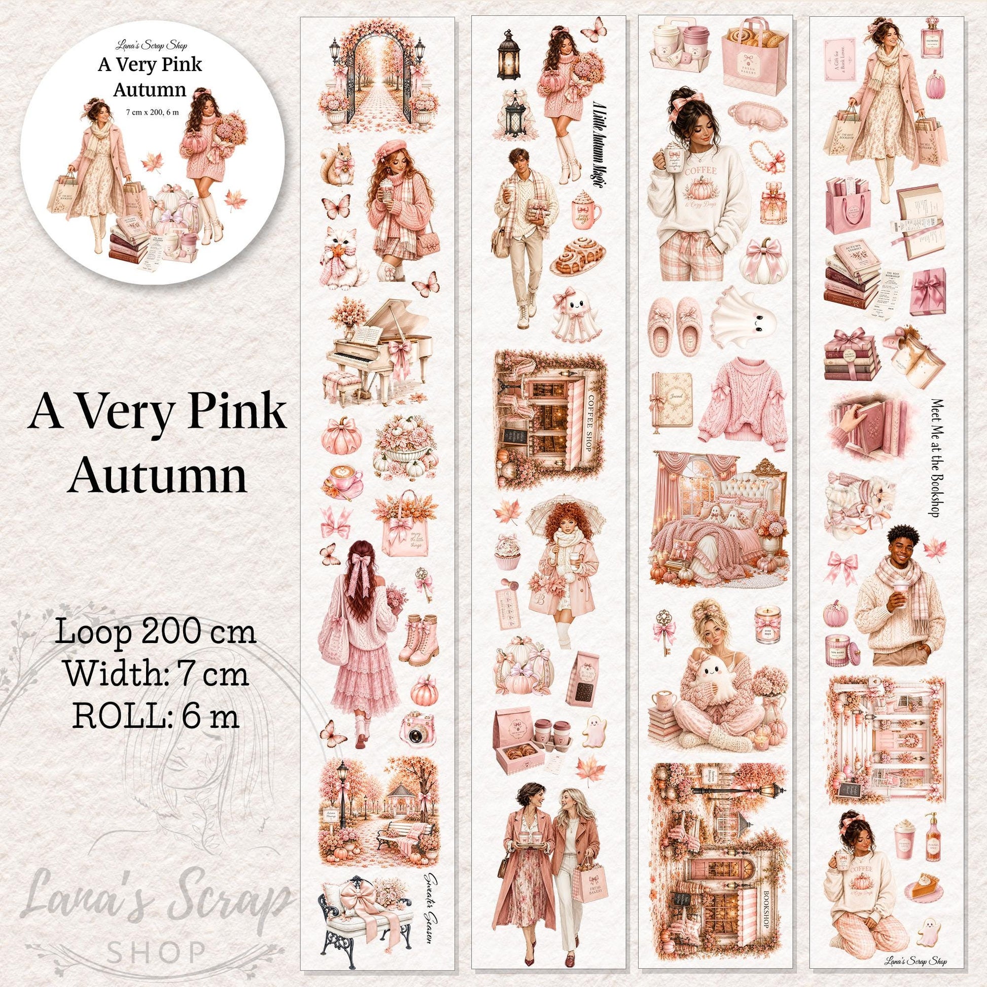 A Very Pink Autumn - PET Tape | Scrapbooking & Journaling Supplies