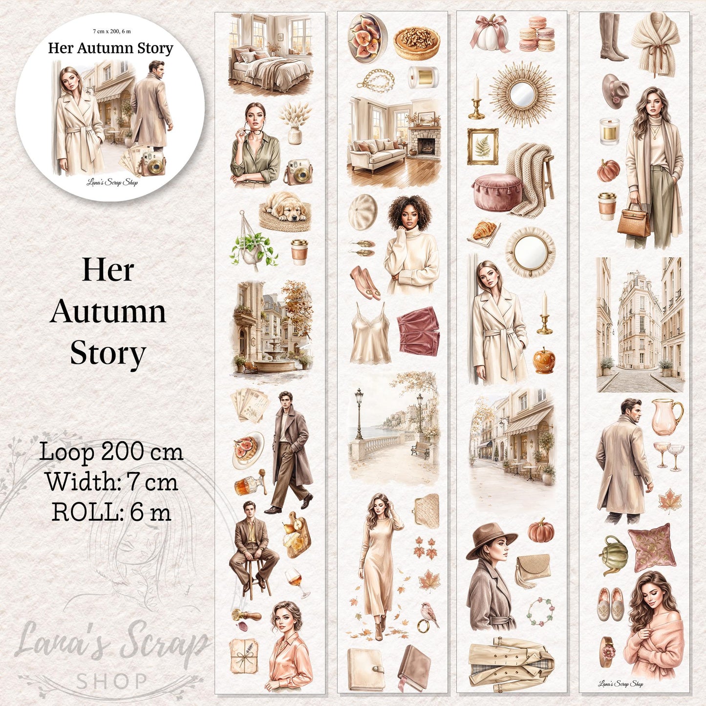 Her Autumn Story - PET Tape | Scrapbooking & Journaling Supplies