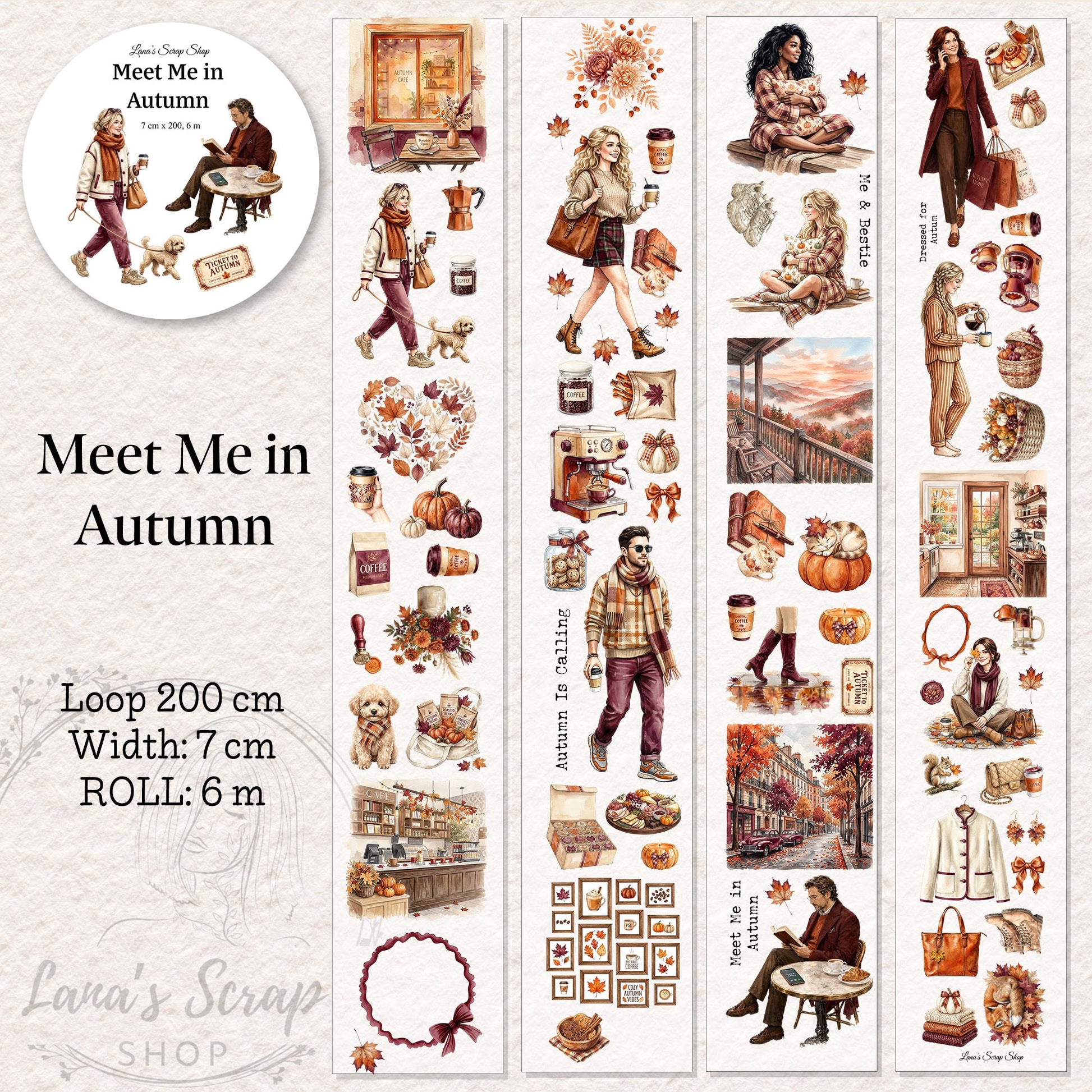 Meet Me in Autumn - PET Tape | Scrapbooking & Journaling Supplies