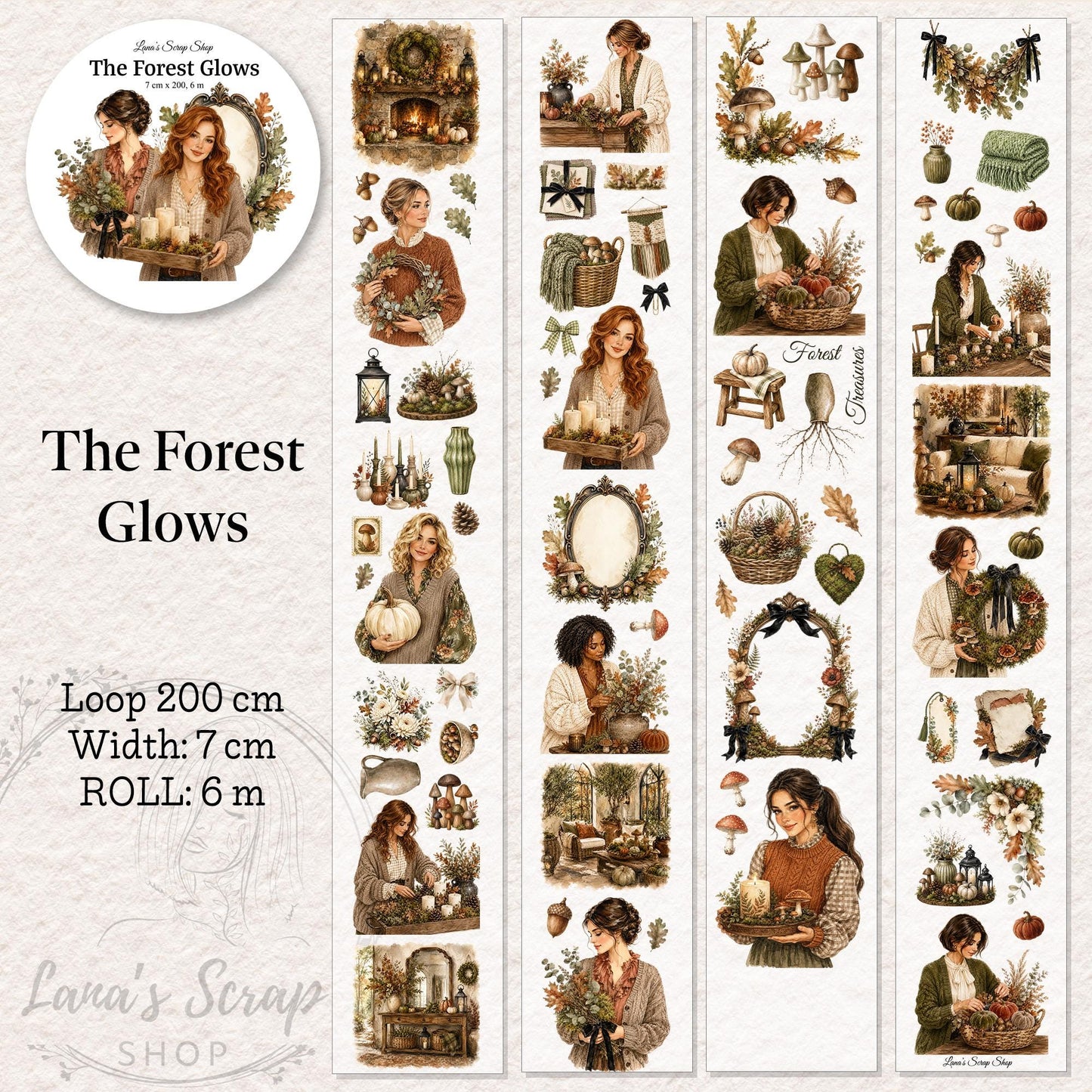 The Forest Glows - PET Tape | Scrapbooking & Journaling Supplies