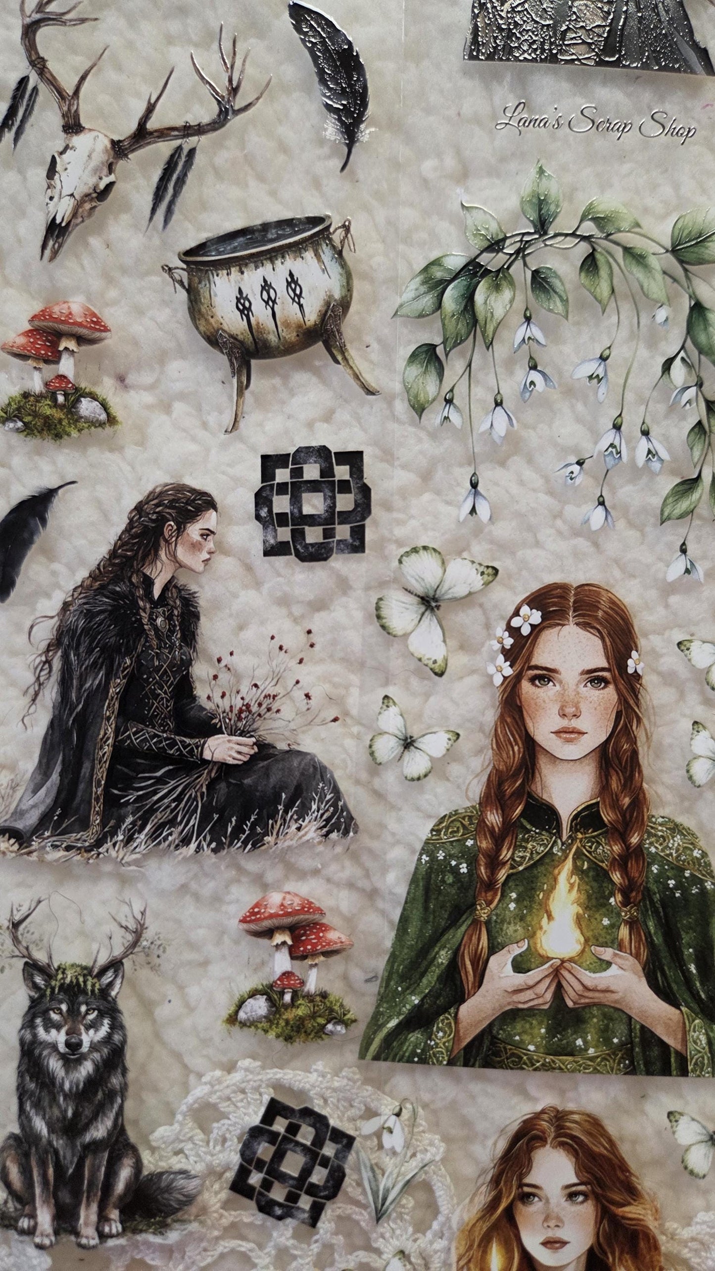 Norse Witch and Celtic Goddess - PET Tape | Scrapbooking & Journaling Supplies