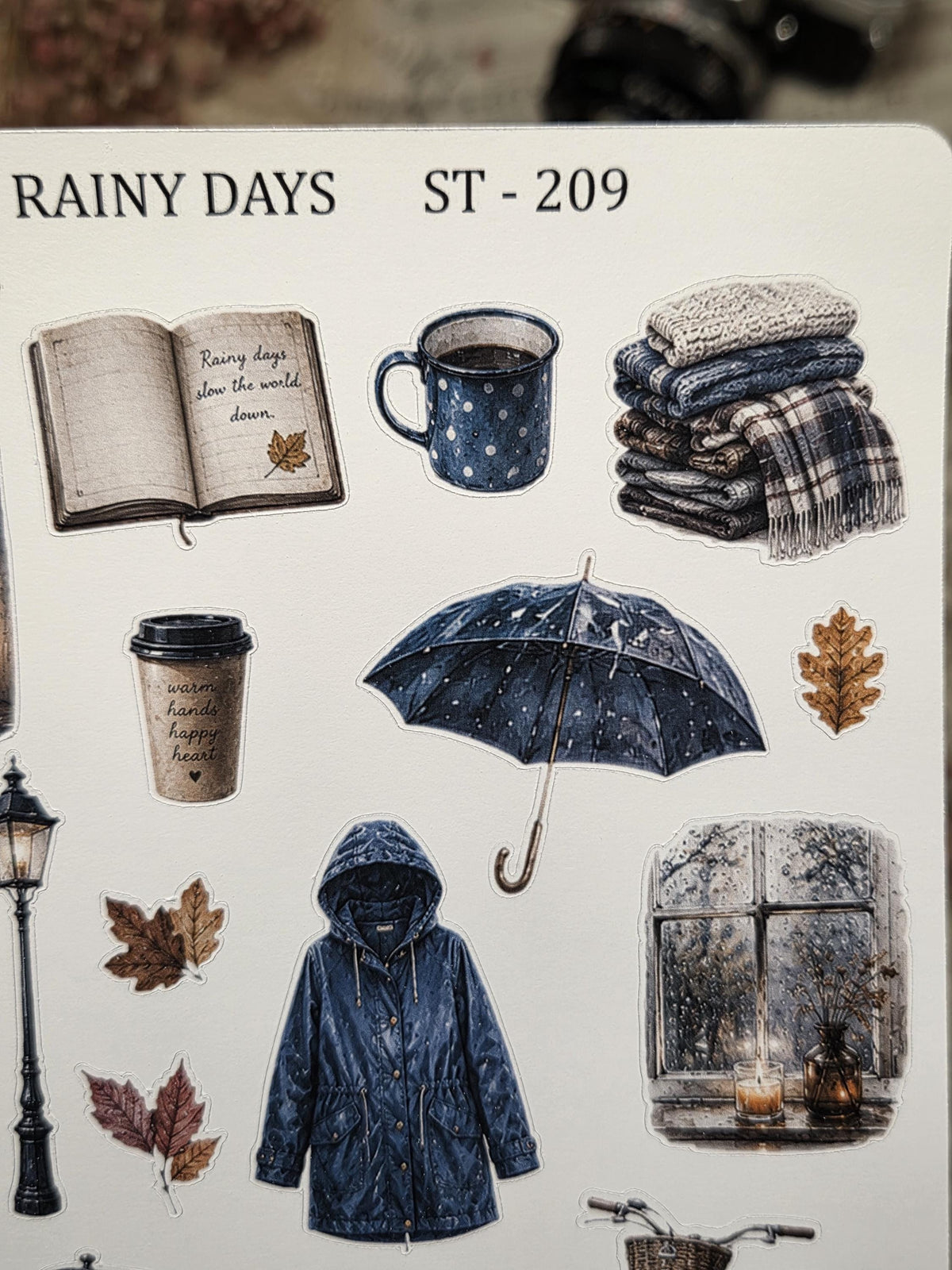 Rainy Days, ~ A5, Stickers Sheet | Scrapbooking & Journaling