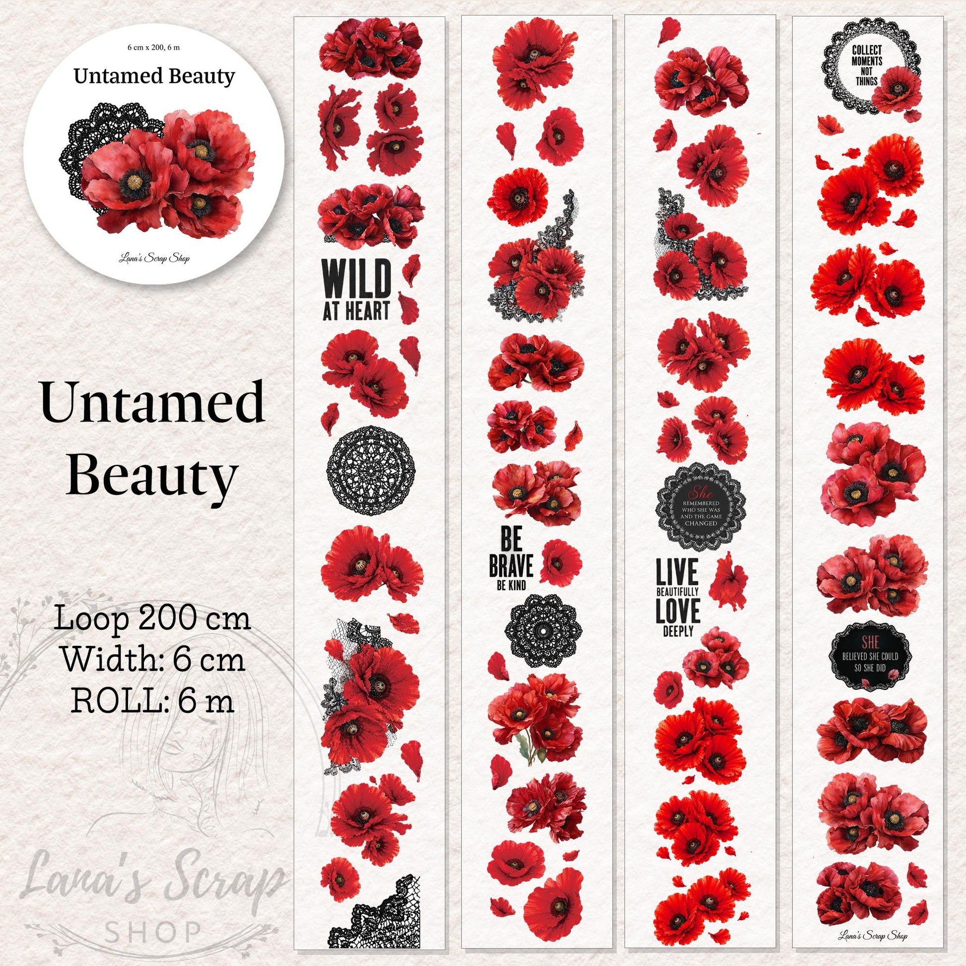 Untamed Beauty - PET Tape | Scrapbooking & Journaling Supplies
